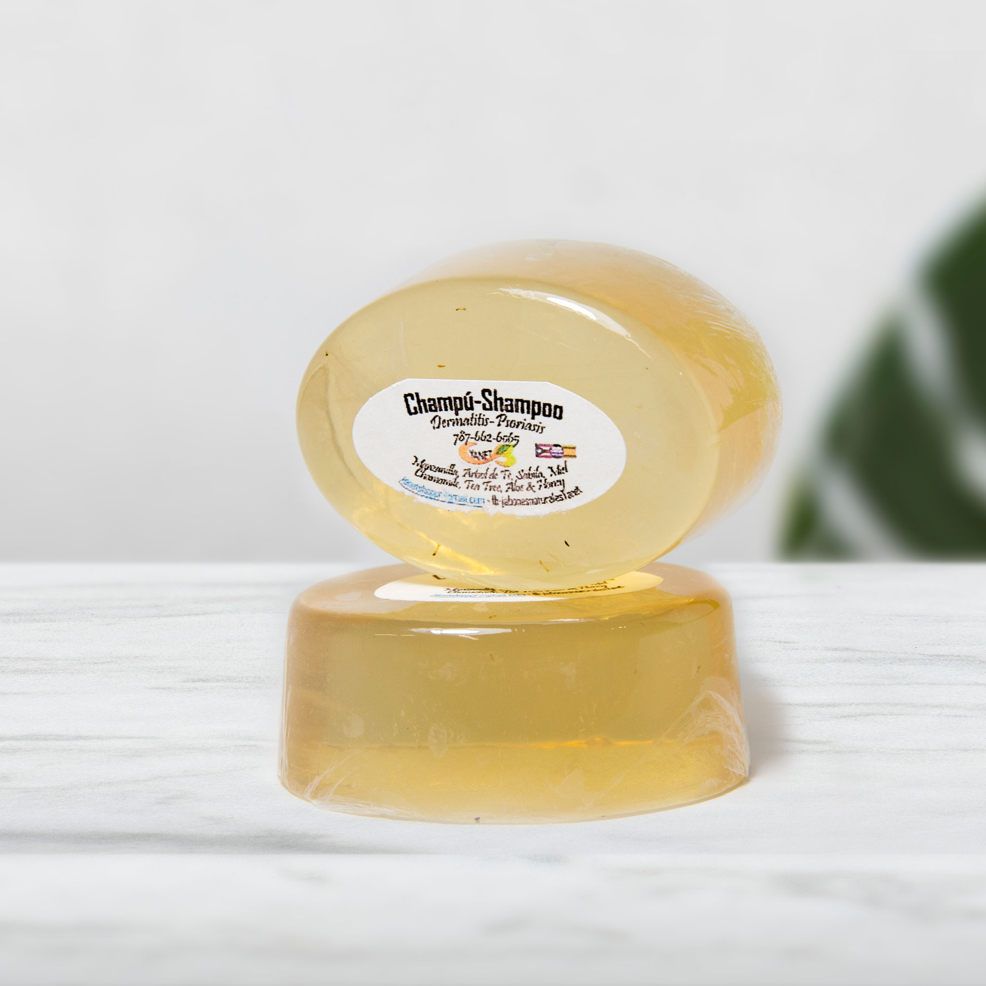 Champú en barra de árbol de té, manzanilla y sábila / Tea Tree Oil, Chamomile & Aloe Vera Shampoo Bar